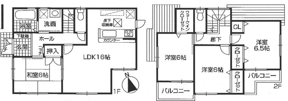 Floor plan. (No. 2 locations), Price 20.8 million yen, 4LDK, Land area 143.73 sq m , Building area 97.2 sq m