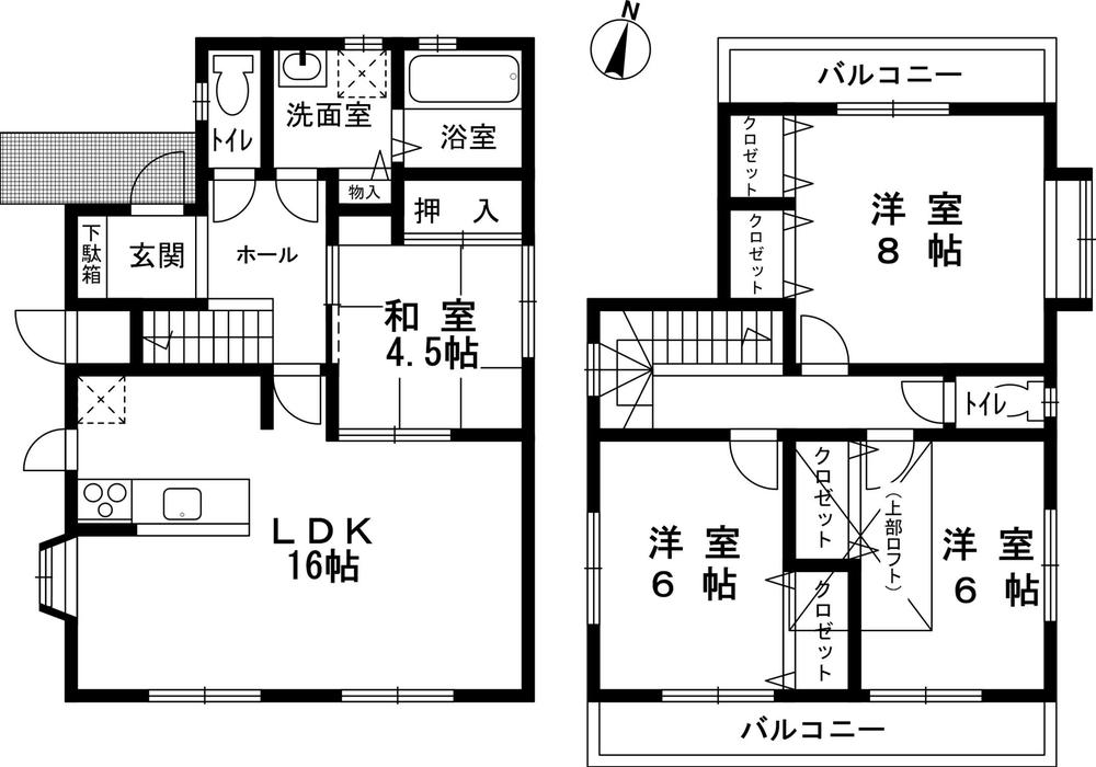 Floor plan. 26,800,000 yen, 4LDK, Land area 153.05 sq m , Building area 101.56 sq m