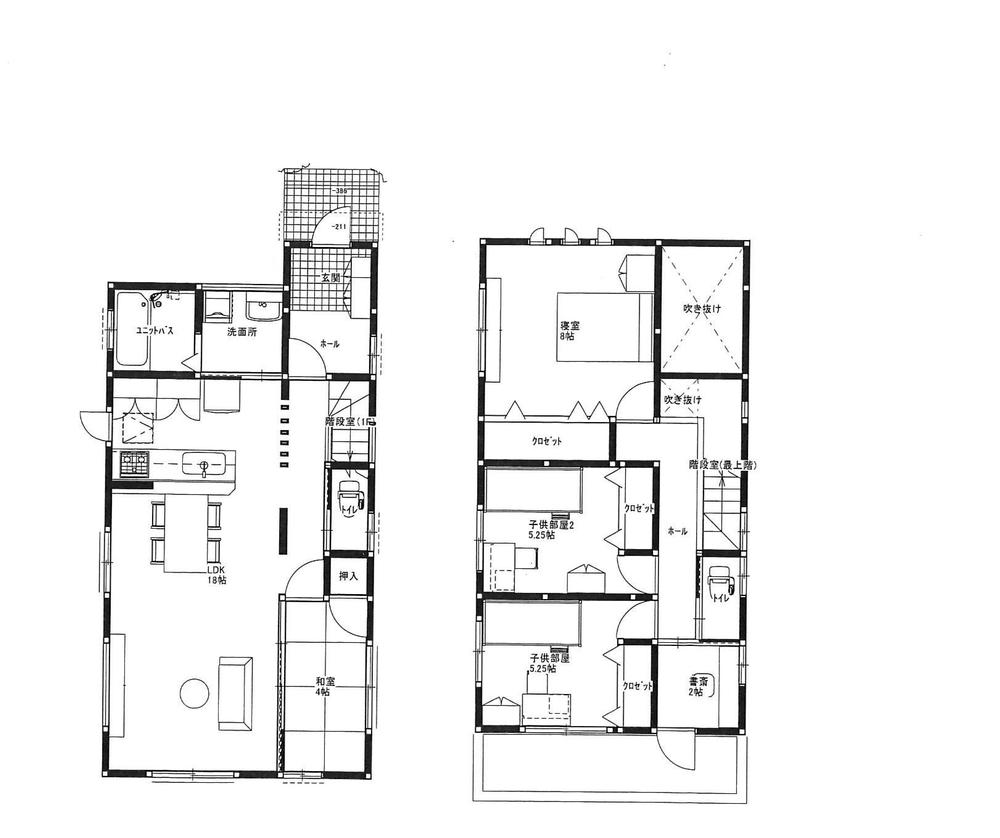 Floor plan. 32,300,000 yen, 4LDK + S (storeroom), Land area 150.91 sq m , Building area 105.16 sq m