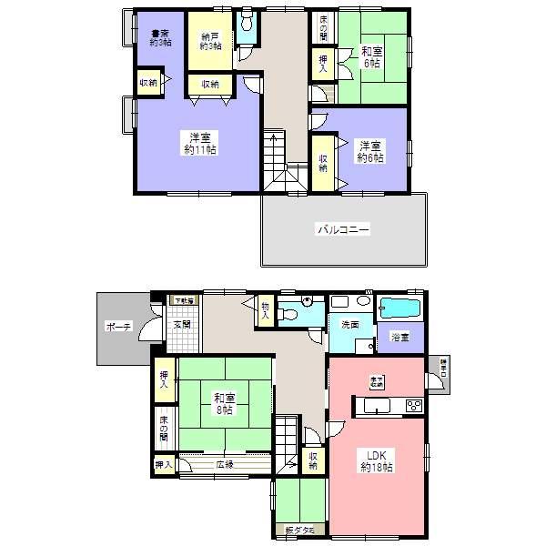 Floor plan. 28 million yen, 4LDK+S, Land area 310.87 sq m , Mansion of building area 150.83 sq m Sekisui Heim construction