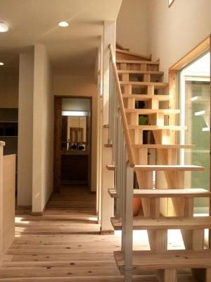 Model house photo. Open preeminent living stairs