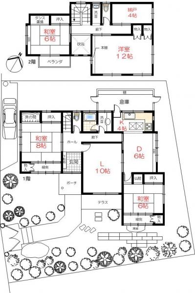 Floor plan. 22,800,000 yen, 4LDK + S (storeroom), Land area 274.14 sq m , Building area 147.02 sq m