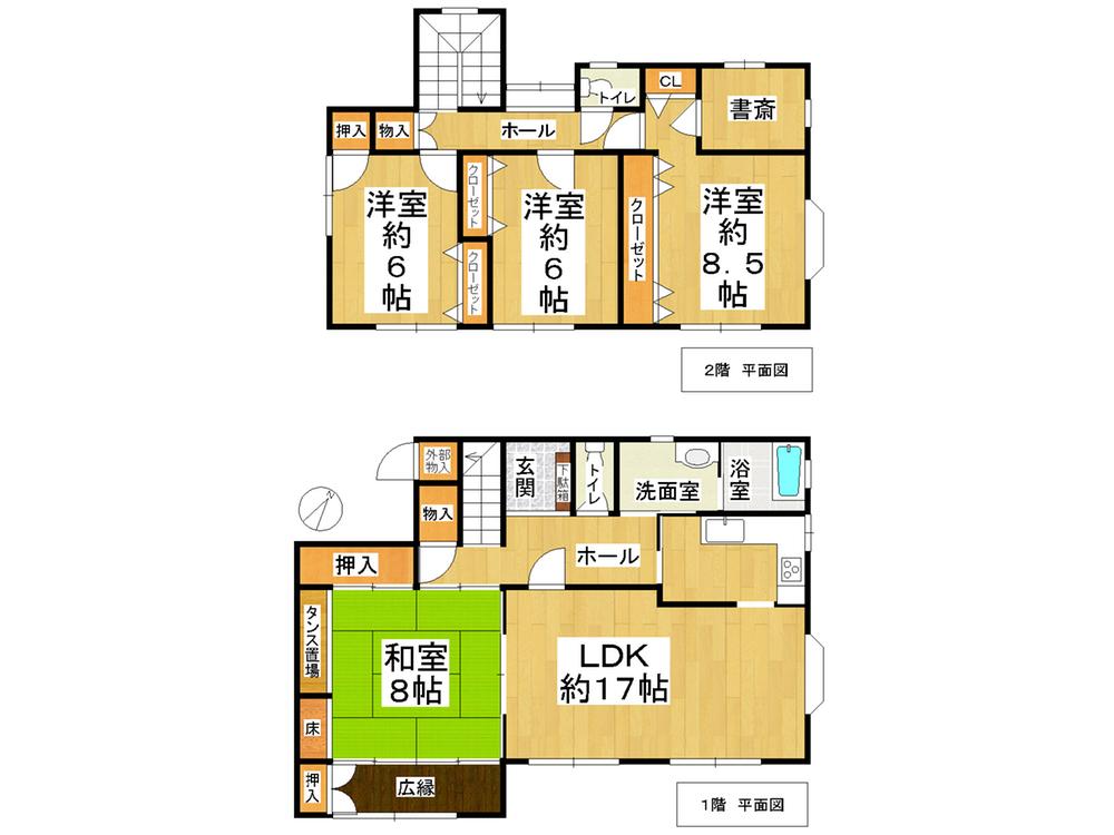 Floor plan. 28.8 million yen, 4LDK + S (storeroom), Land area 238.13 sq m , Building area 124.93 sq m