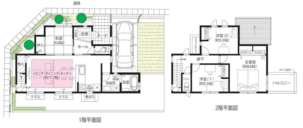 Floor plan. (No. 7 locations), Price 39,200,000 yen, 4LDK, Land area 135.56 sq m , Building area 99.36 sq m