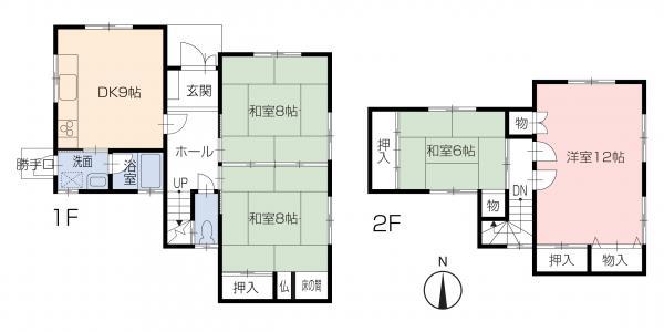 Floor plan. 7.9 million yen, 4DK, Land area 234.43 sq m , Building area 101.85 sq m