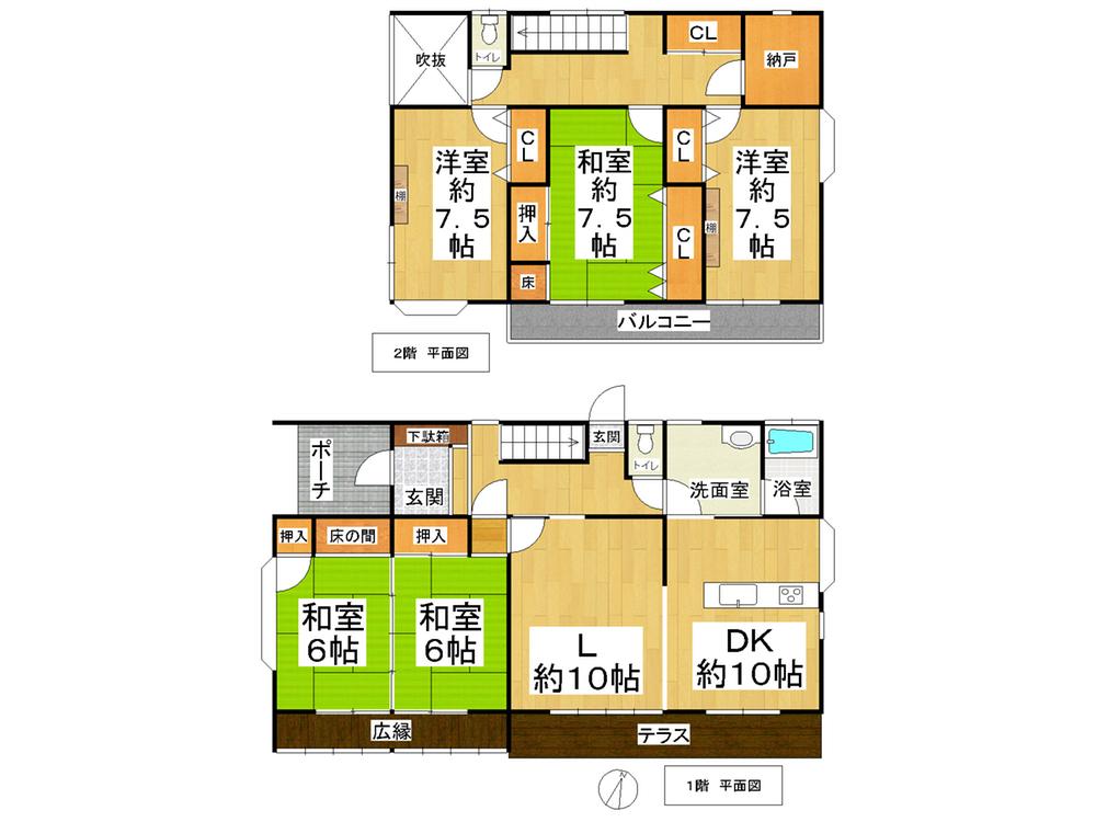 Floor plan. 25,800,000 yen, 5LDK + S (storeroom), Land area 202.29 sq m , Building area 149.09 sq m