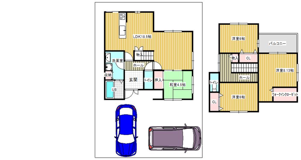 Floor plan. 31.5 million yen, 4LDK, Land area 203.89 sq m , 4LDK of building area 106.81 sq m room
