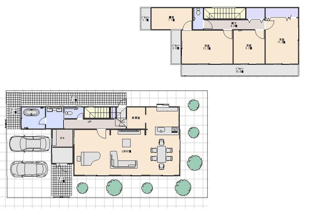 Floor plan. 49,800,000 yen, 3LDK + 2S (storeroom), Land area 276 sq m , Building area 199.25 sq m