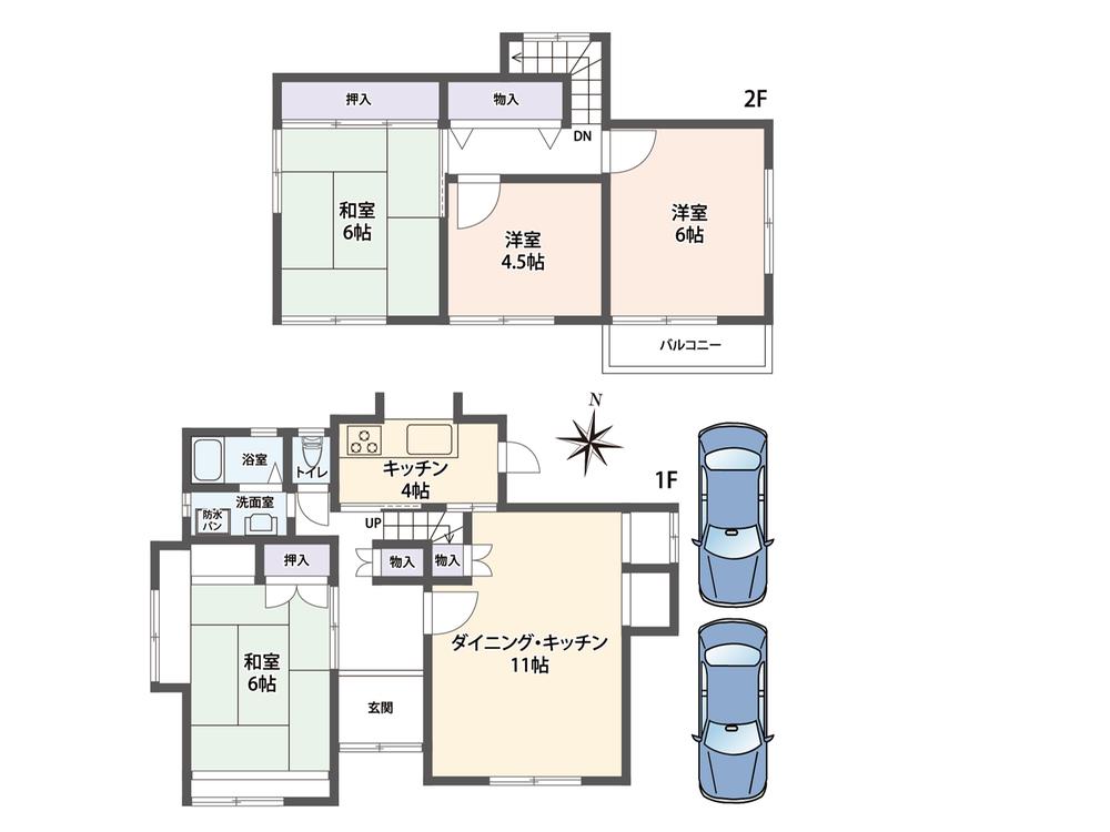 Floor plan. 25,800,000 yen, 4LDK, Land area 209.68 sq m , Building area 98.44 sq m
