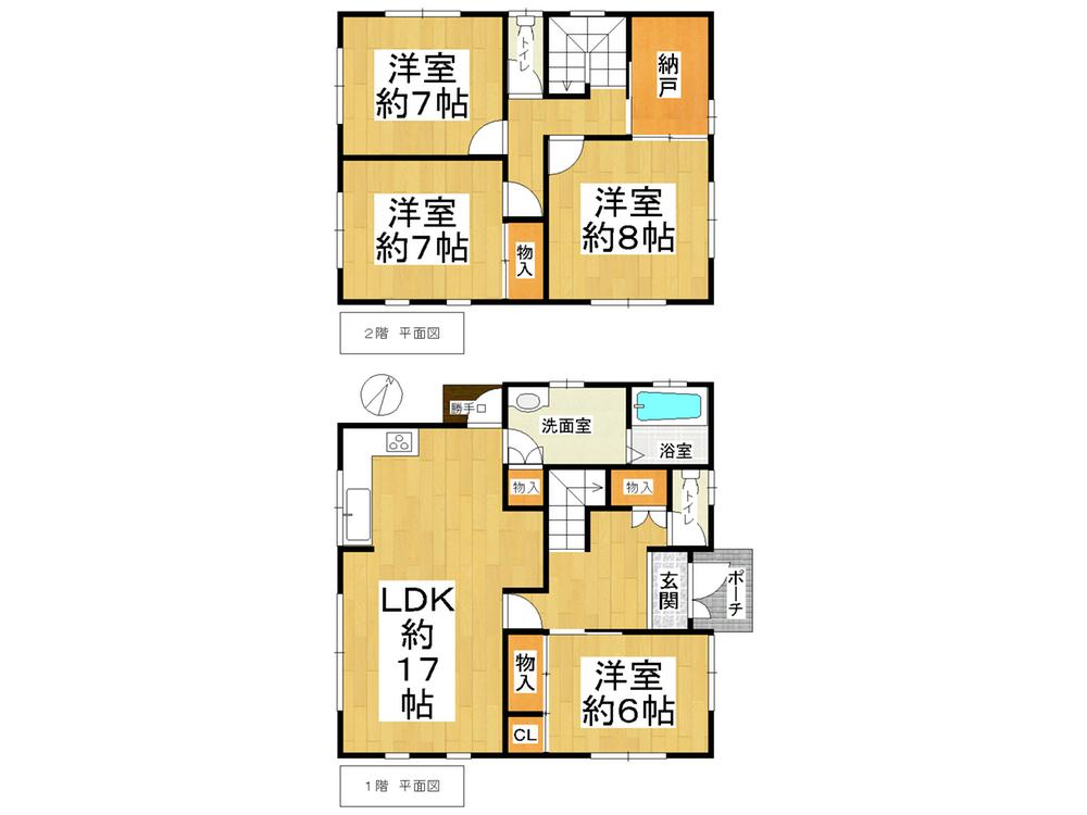 Floor plan. 14.8 million yen, 4LDK + S (storeroom), Land area 203.15 sq m , Building area 115.09 sq m