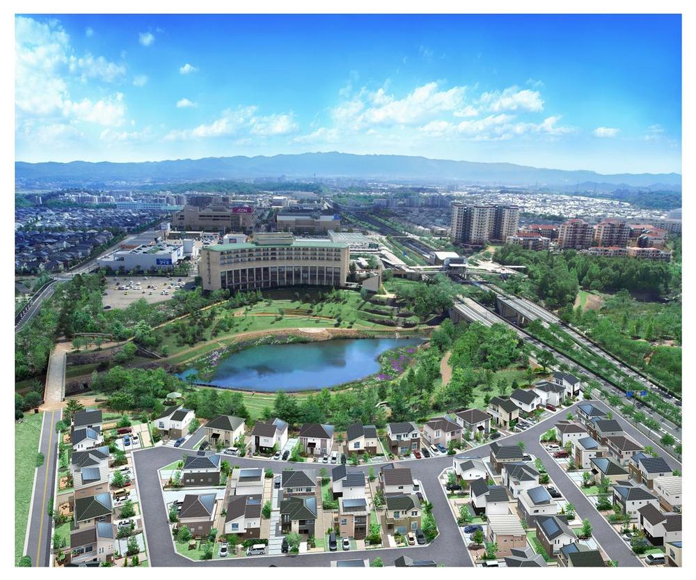 Cityscape Rendering. Location facing the Pinggu River green. Station and commercial facilities near, It grants the comfortable life of the whole family. 