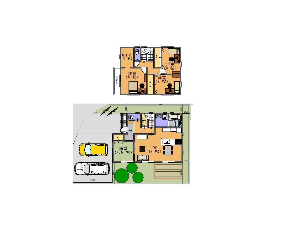 Floor plan. 30,800,000 yen, 4LDK, Land area 153.14 sq m , Building area 105.16 sq m