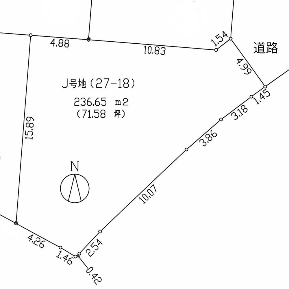 Compartment figure. Land price 8.58 million yen, Land area 236.65 sq m