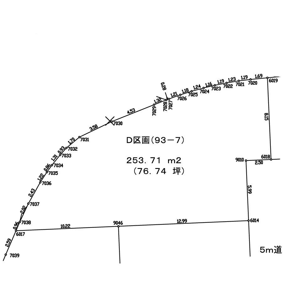 Compartment figure. Land price 8.44 million yen, Land area 253.71 sq m