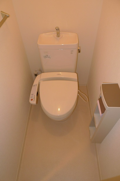 Toilet. A separate room is a reference photograph
