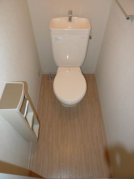 Toilet. A separate room is a reference photograph