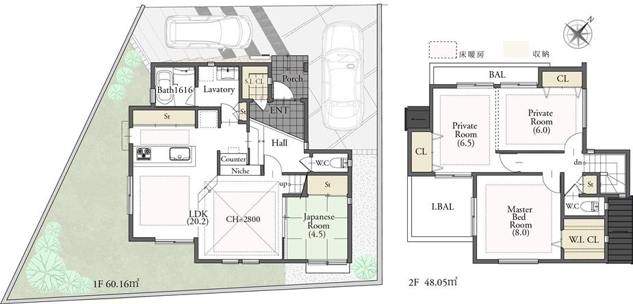 Floor plan. 37,800,000 yen, 4LDK, Land area 179.65 sq m , Building area 108.21 sq m