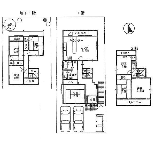 Floor plan. 37.5 million yen, 7LDK + S (storeroom), Land area 192.5 sq m , Building area 192.51 sq m