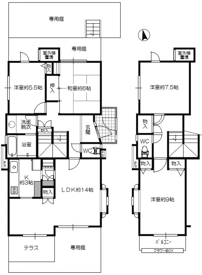 Floor plan. 4LDK, Price 21,700,000 yen, Footprint 112.51 sq m , Balcony area 3.2 sq m