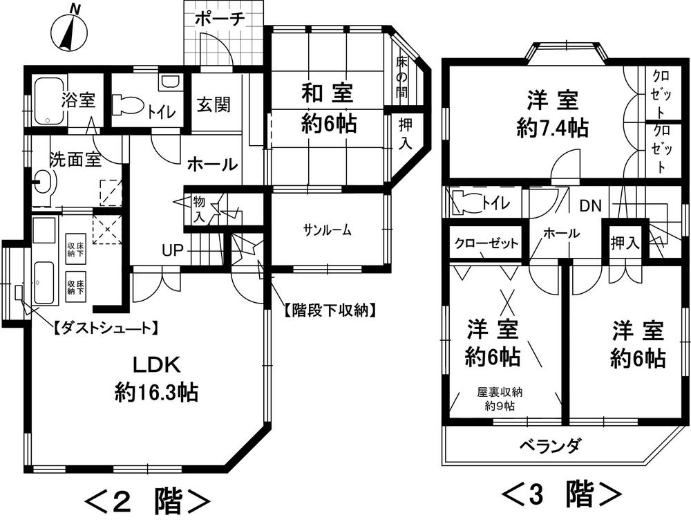 Floor plan. 24,300,000 yen, 4LDK, Land area 137.25 sq m , Building area 133.09 sq m