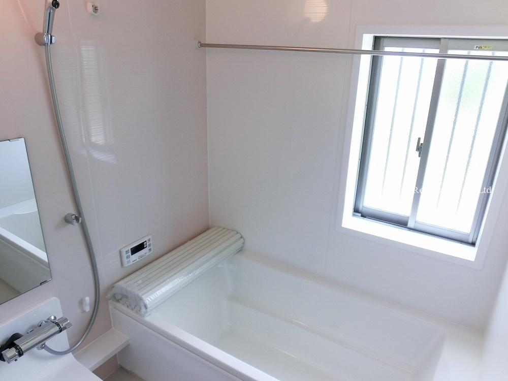 Bathroom. Bathroom is equipped with heating dryer.