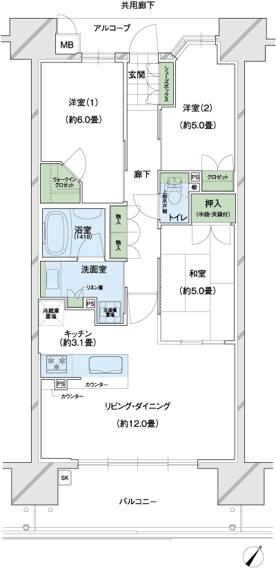 Floor: 3LDK, occupied area: 70.81 sq m, Price: TBD