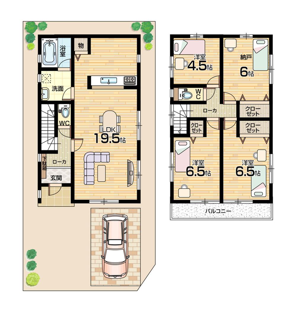 Floor plan. 32,800,000 yen, 3LDK + S (storeroom), Land area 102.15 sq m , Building area 94.77 sq m   [No. 1 destination] 