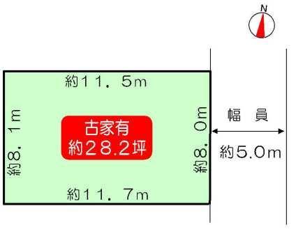 Compartment figure. Land price 17.8 million yen, Land area 93.41 sq m