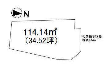 Compartment figure. Land price 22.5 million yen, Sale with land area 114.14 sq m building conditions J No. land
