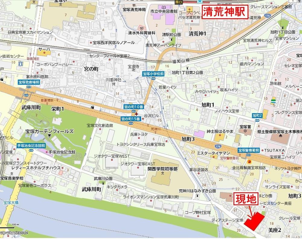 Local guide map. Takarazuka Mizzah (Mizzah) 2-chome, 19-10