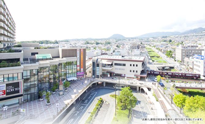Other. From Hankyu "Sakasegawa" station, Walking 11 minutes. Moisture of the tree-lined streets and the river, Town of light full of life.
