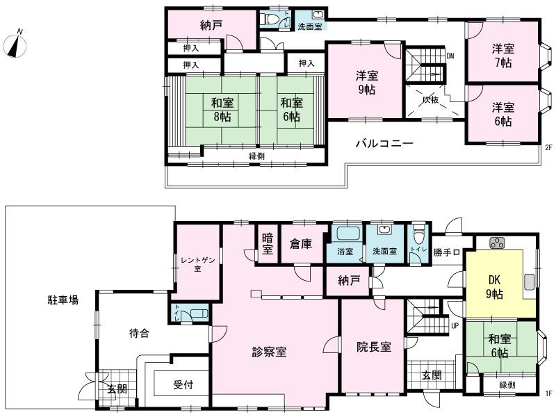 Floor plan. 76,800,000 yen, 6DK + 2S (storeroom), Land area 415.99 sq m , Building area 326.25 sq m