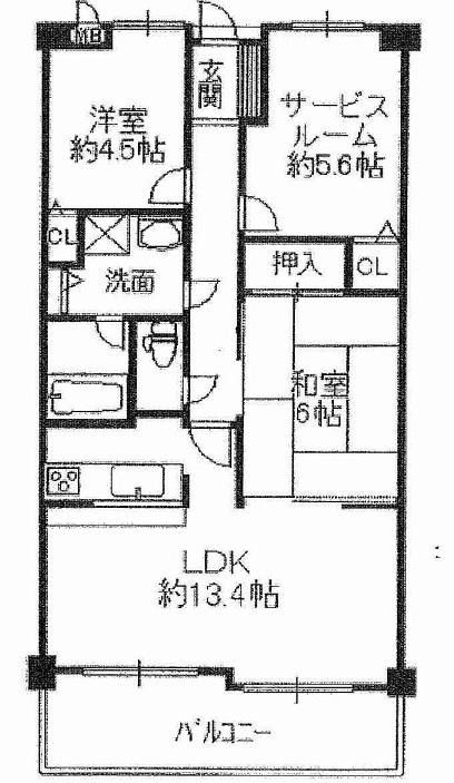 Floor plan. 3LDK, Price 18.5 million yen, Occupied area 66.37 sq m , Balcony area 9.75 sq m