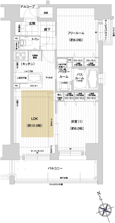 Floor: 1LDK + F, the area occupied: 53.64 sq m, Price: 28.5 million yen ・ 32 million yen
