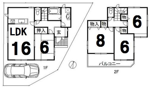 Floor plan. 31,800,000 yen, 4LDK, Land area 100.34 sq m , Building area 99.77 sq m floor plan