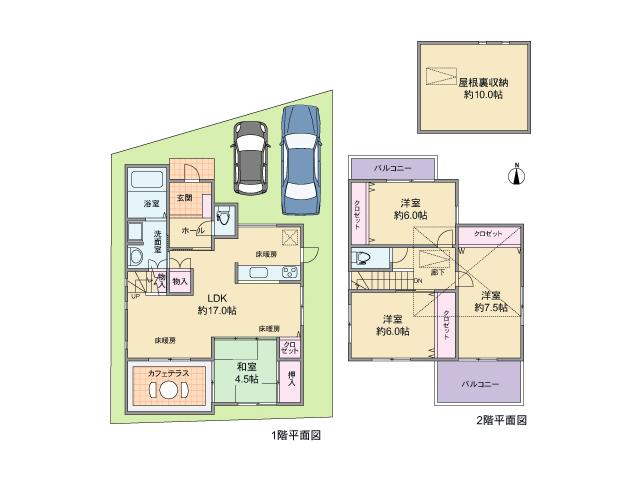 Floor plan. 38,800,000 yen, 4LDK + S (storeroom), Land area 113.9 sq m , Building area 102.95 sq m floor plan