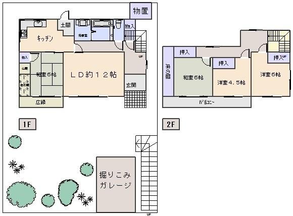 Floor plan. 26,800,000 yen, 4LDK, Land area 264.46 sq m , Building area 122.51 sq m