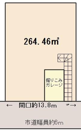 Compartment figure. Land price 26,800,000 yen, Land area 264.46 sq m