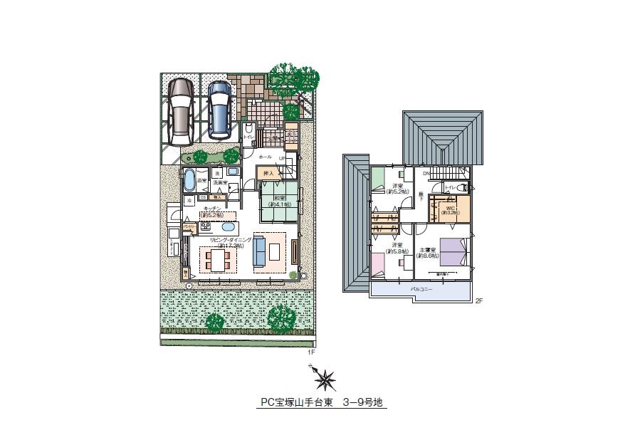Floor plan. (3-11 No. land), Price 52,900,000 yen, 4LDK, Land area 182.84 sq m , Building area 116.19 sq m