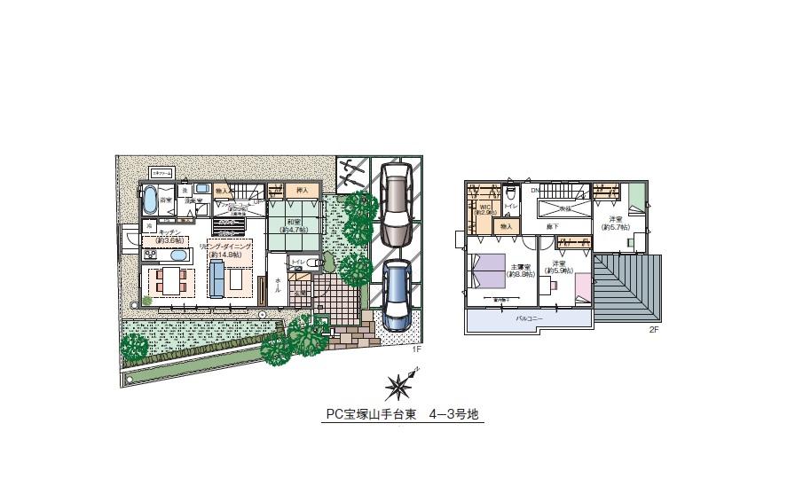 Floor plan. Full of sense of openness cityscape