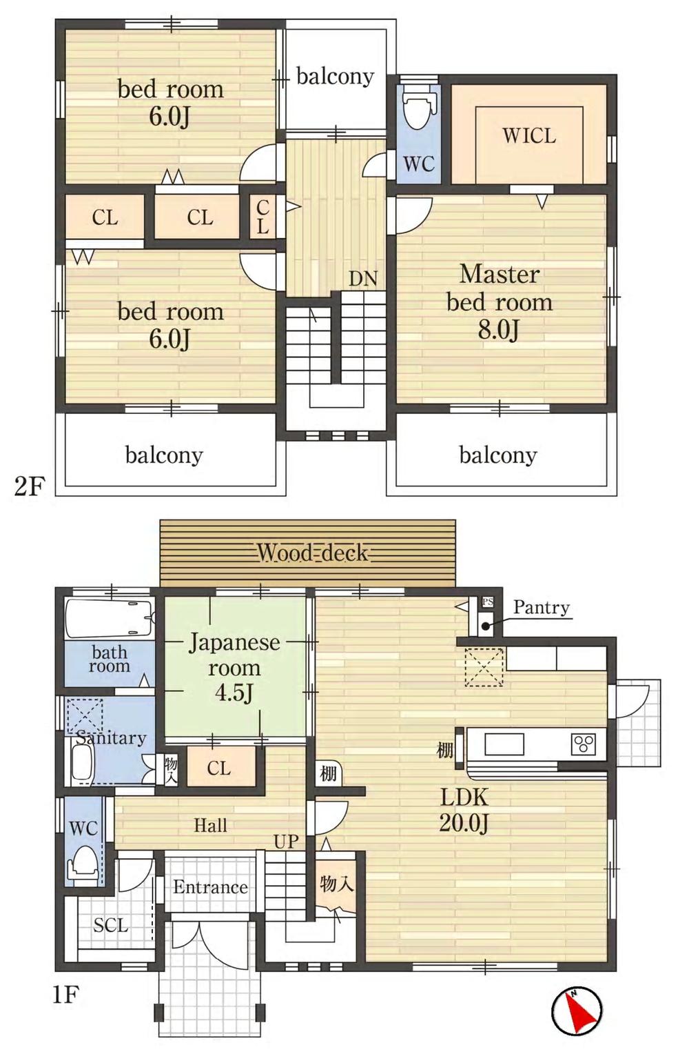 Floor plan. 52,800,000 yen, 4LDK, Land area 194.53 sq m , Building area 116.96 sq m