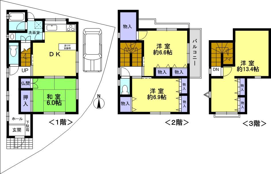 Floor plan. 29,800,000 yen, 4DK, Land area 79.86 sq m , Building area 103.32 sq m