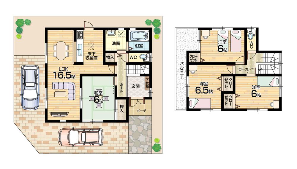 Floor plan. 37,800,000 yen, 4LDK, Land area 138.91 sq m , Building area 138.07 sq m floor plan