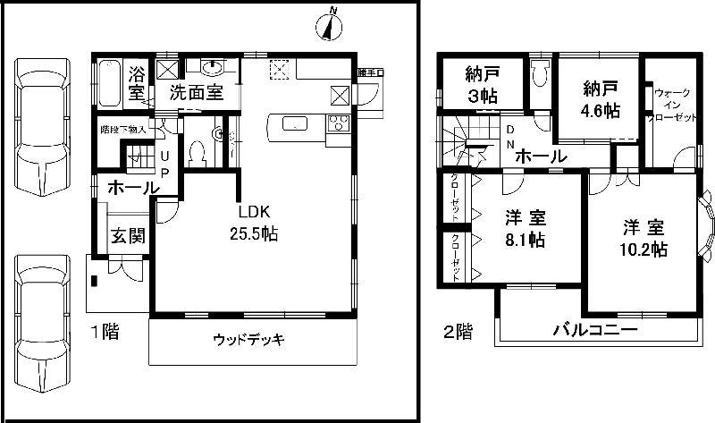 Floor plan. 37,800,000 yen, 2LDK + 2S (storeroom), Land area 163.44 sq m , Building area 126.69 sq m