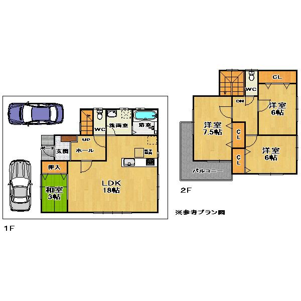 Floor plan. (A No. land), Price 27,900,000 yen, 4LDK, Land area 100 sq m , Building area 98.01 sq m