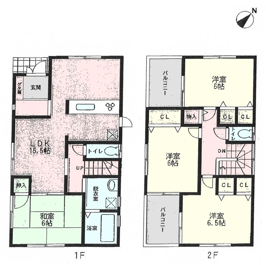 Floor plan. 32,800,000 yen, 4LDK, Land area 223.44 sq m , Building area 95.58 sq m