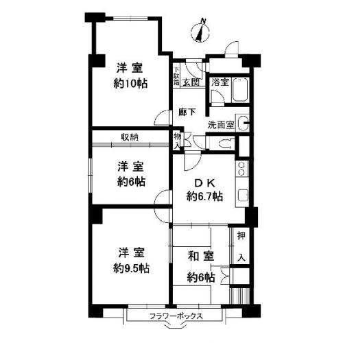 Floor plan. 4DK, Price 13.5 million yen, Occupied area 84.69 sq m