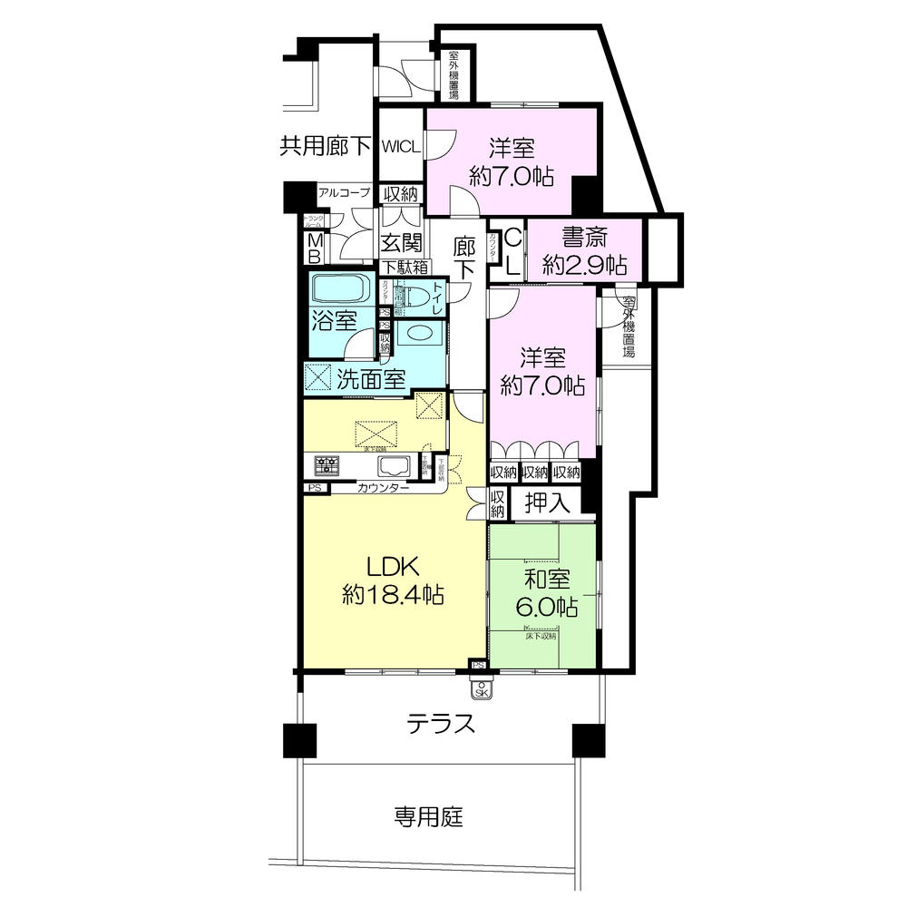 Floor plan. 3LDK + S (storeroom), Price 38,800,000 yen, Occupied area 93.32 sq m , Balcony area 13.68 sq m
