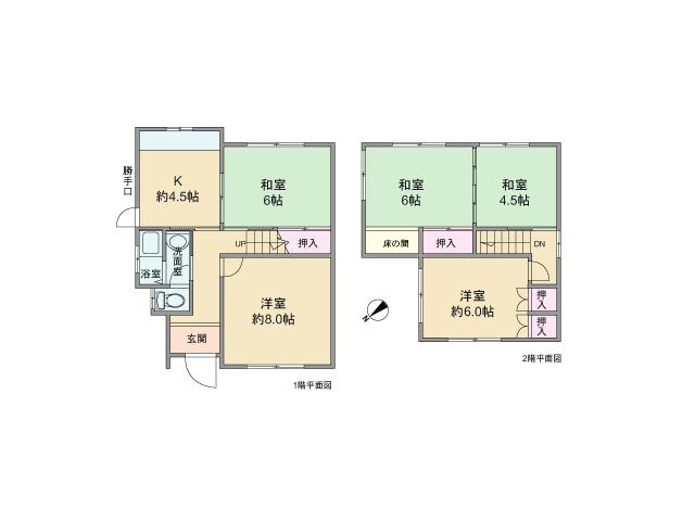 Floor plan. 11.5 million yen, 5K, Land area 92.25 sq m , Building area 81.54 sq m