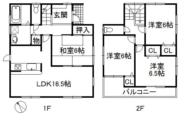 Floor plan. 37,800,000 yen, 4LDK, Land area 138.07 sq m , Building area 95.58 sq m
